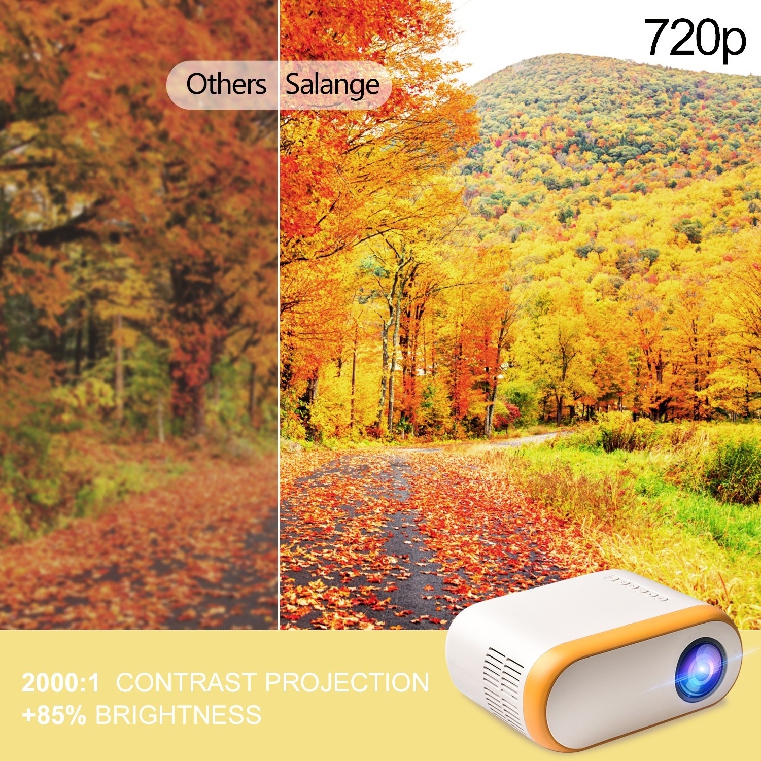 Touyinger  Q11 720P Beamer 2022 New upgraded Portable Home theater Travel Camping Mini Projetor for Outdoor Movie Night