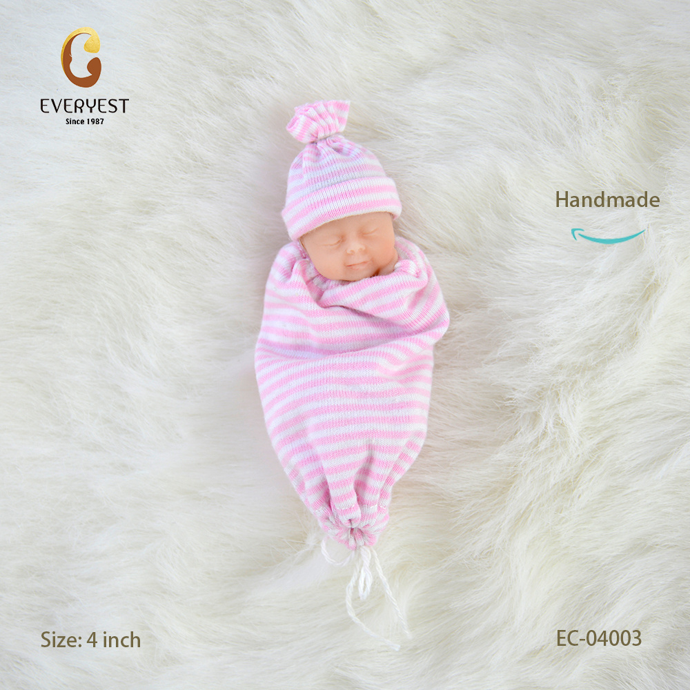 Wholesale reborn baby 4 inch Handmade lifelike cute Realistic baby dolls newborn bebe realistic reborn soft full body