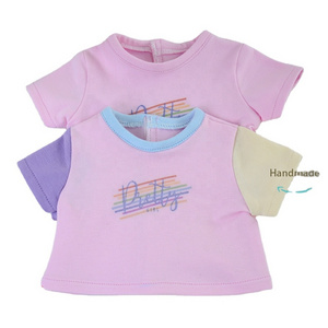 March Expo fast delivery girls american 18 inch doll clothes soft cotton pink T-shirt kids toys doll accessories on sale