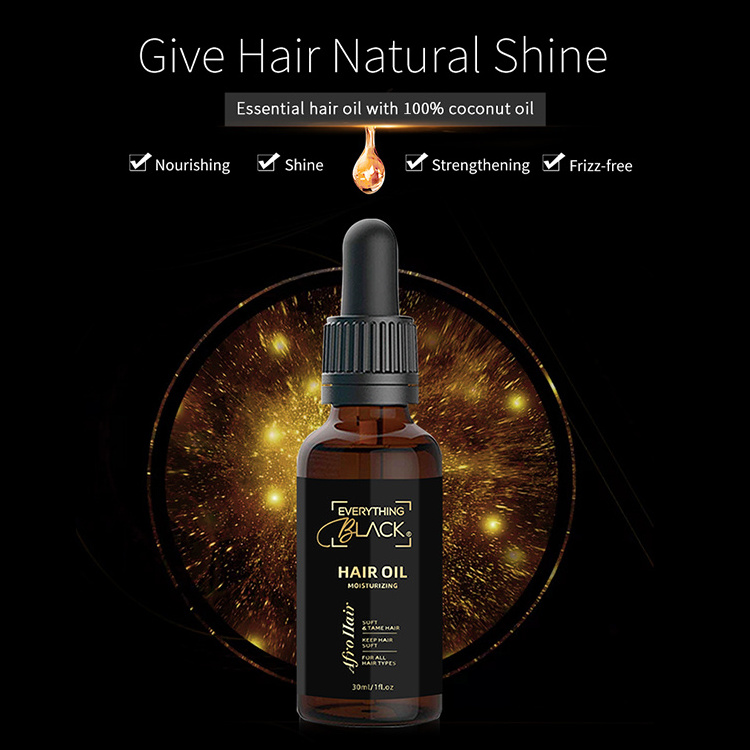 Natural hair oil treatment organic nourishing curly hair care products hair growth oil for black women private label