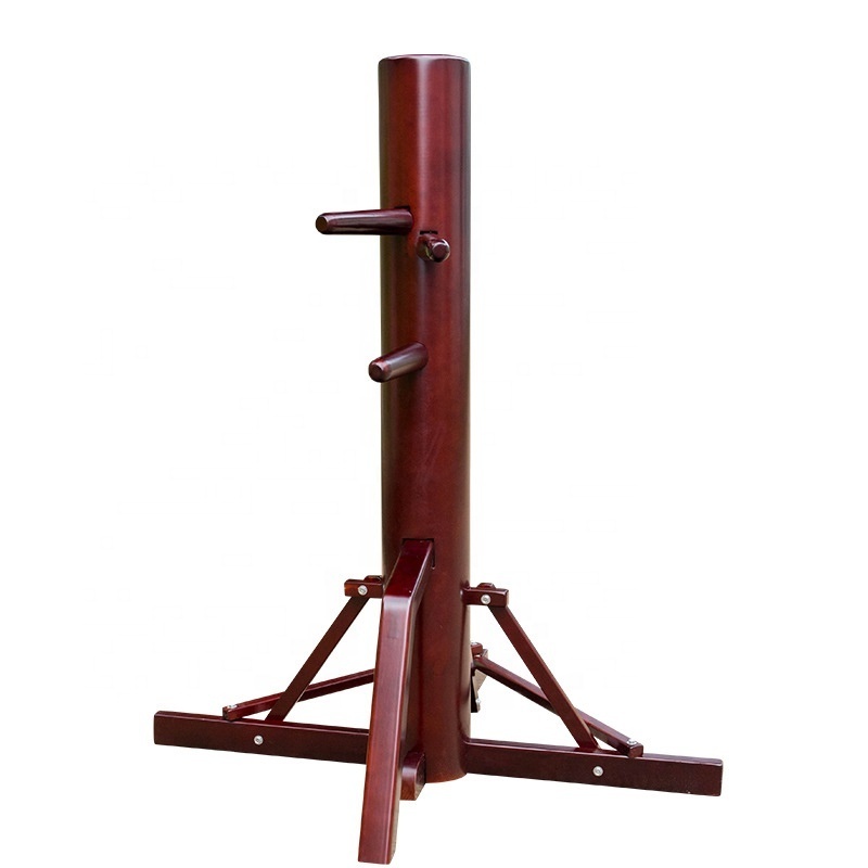 Tripod Style Wooden Muk Jong Dummy for Wing Chun and Wing Tsun Kung Fu Martial Arts Training