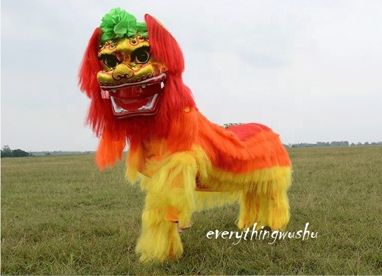 High Quality Northern Style Lion Dance Costume Equipment Custom Logo Bamboo Material Performance Lion Dance Costume