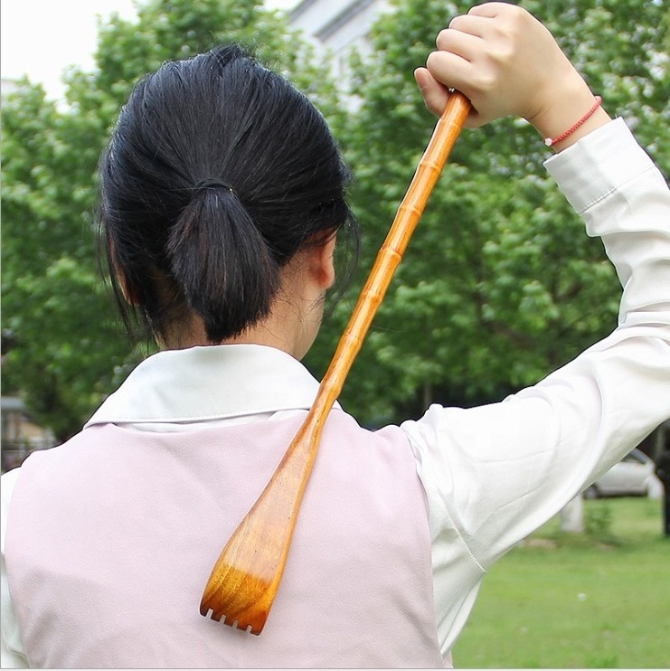 Wooden Back Scratcher Wood Back Scraper Scratching Massager Body Massage Hackle Itch Stick Health Product