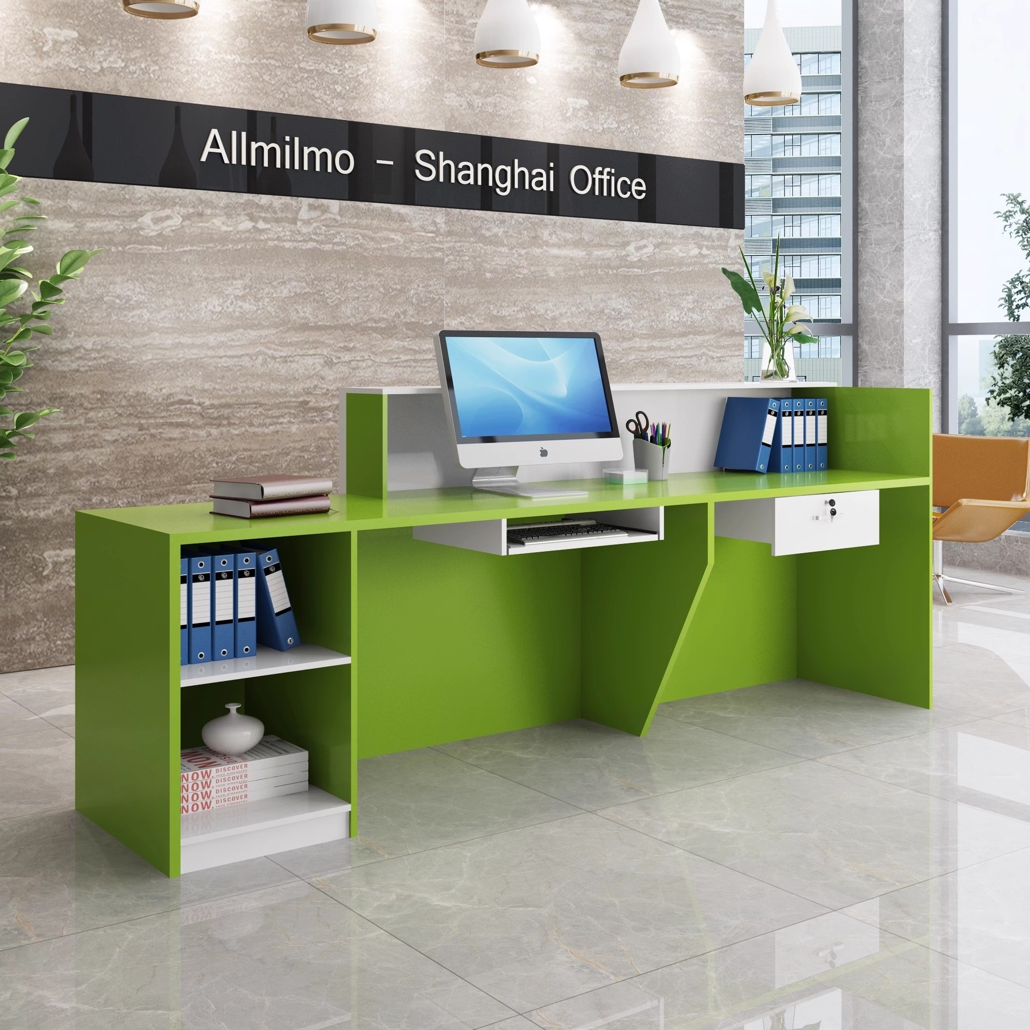 spa business office pink hotel office modern front desk reception counter beauty salon for retail store design hospital desks