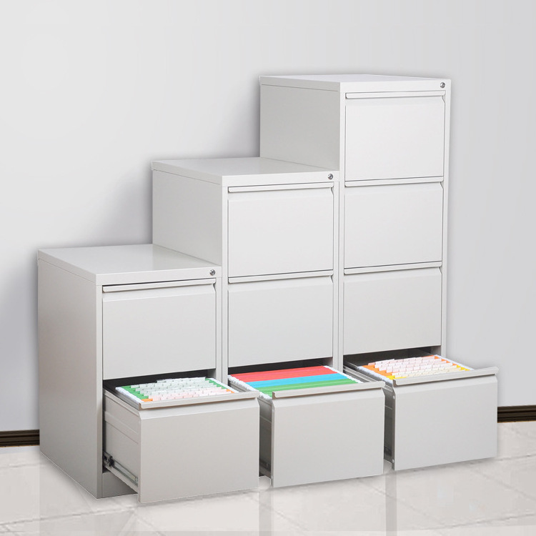 Vertical data filing cabinet metal drawer type sliding office filing cabinet with lock