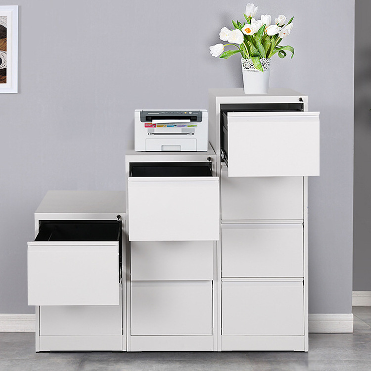 Vertical data filing cabinet metal drawer type sliding office filing cabinet with lock