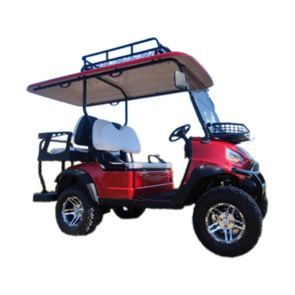 China Made Comfortable And Convenient 4 Wheel Lifted 4 Passenger Electric Club Car Off Road Utility Battery Golf Car