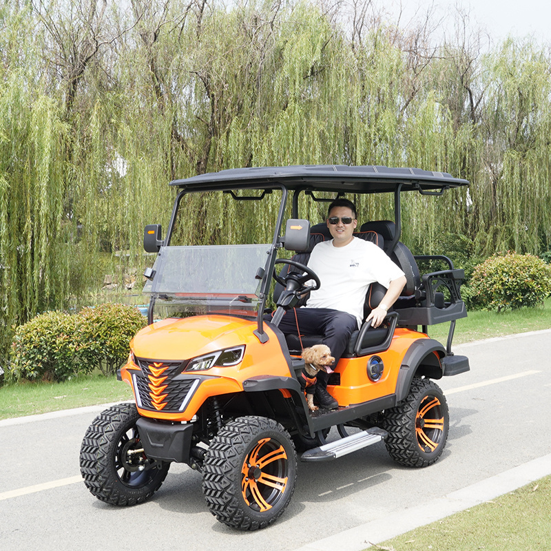 Trustworthy Supplier Jeep Electric 4 Seater Minibus Club Car Golf Cart With Lithium Battery