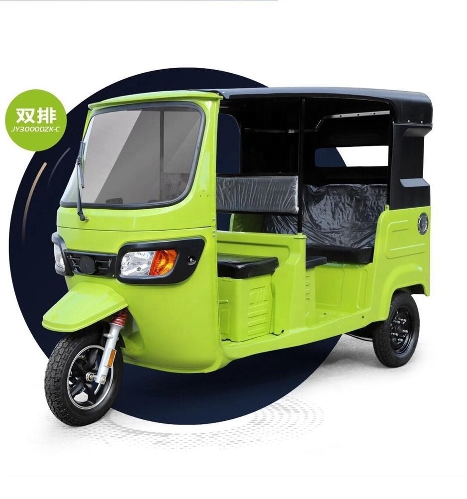 3 Seats Bajaj Passenger Tricycle 5 Seats Taxi Tricycle 1000W e-tricycles