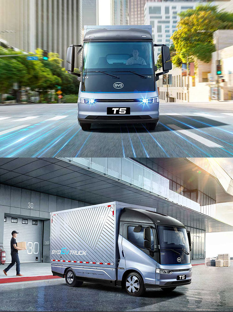 BYD T5DB t3 Van and trucks electric van passenger transporter 2023 2022 mini electric cargo van for goods delivery