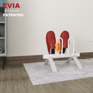 EVIA 2 Pair White Shoe Dryer Electric Boot Drying Rack Portable