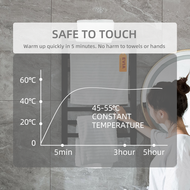 EVIA household safe fast heating quiet portable home industry hotel hanging towel rack