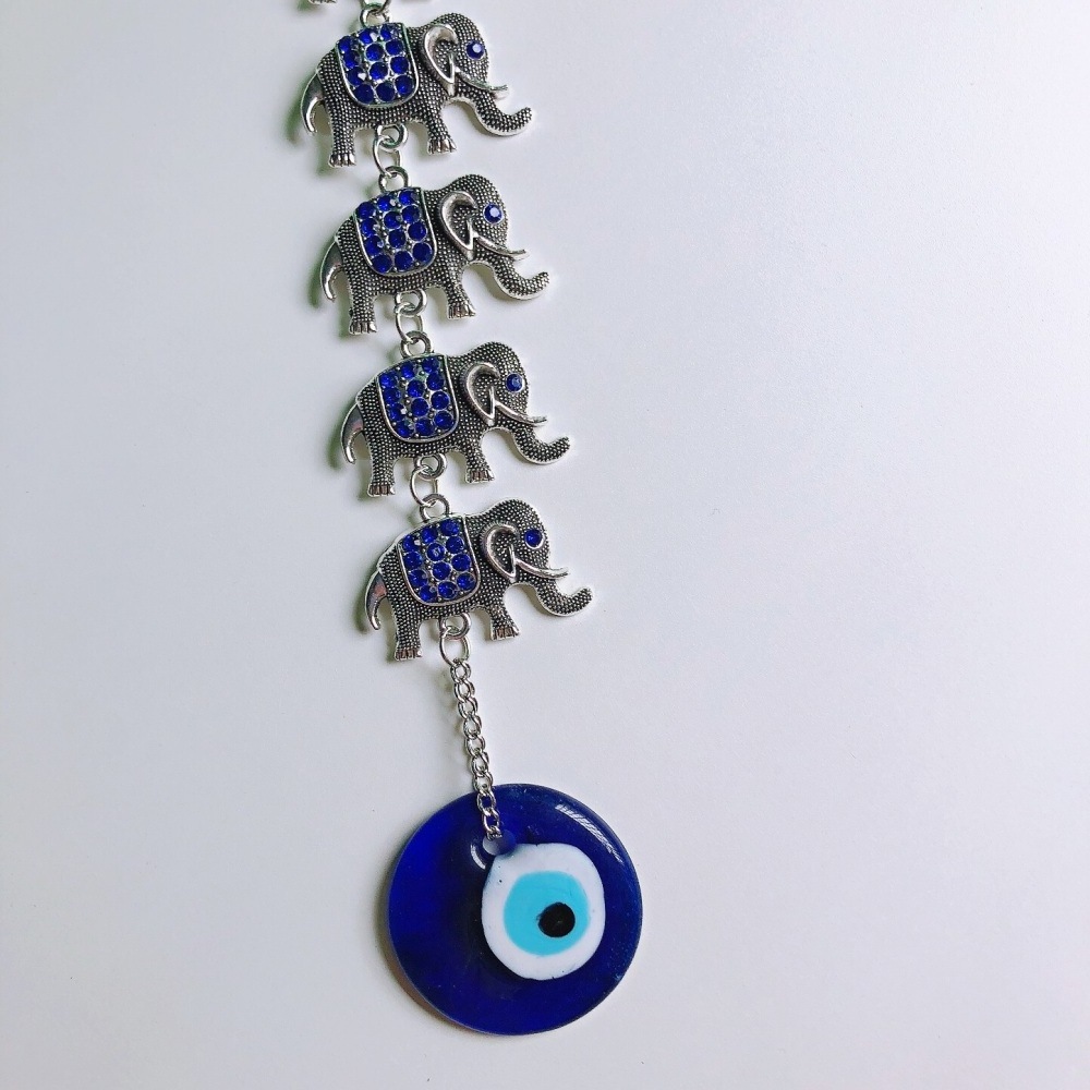 Turkish Elephant Evil Eye Wall Hanging Pendant Amulets Ornament For New House/Car/Baby Gift Protection Against Evil