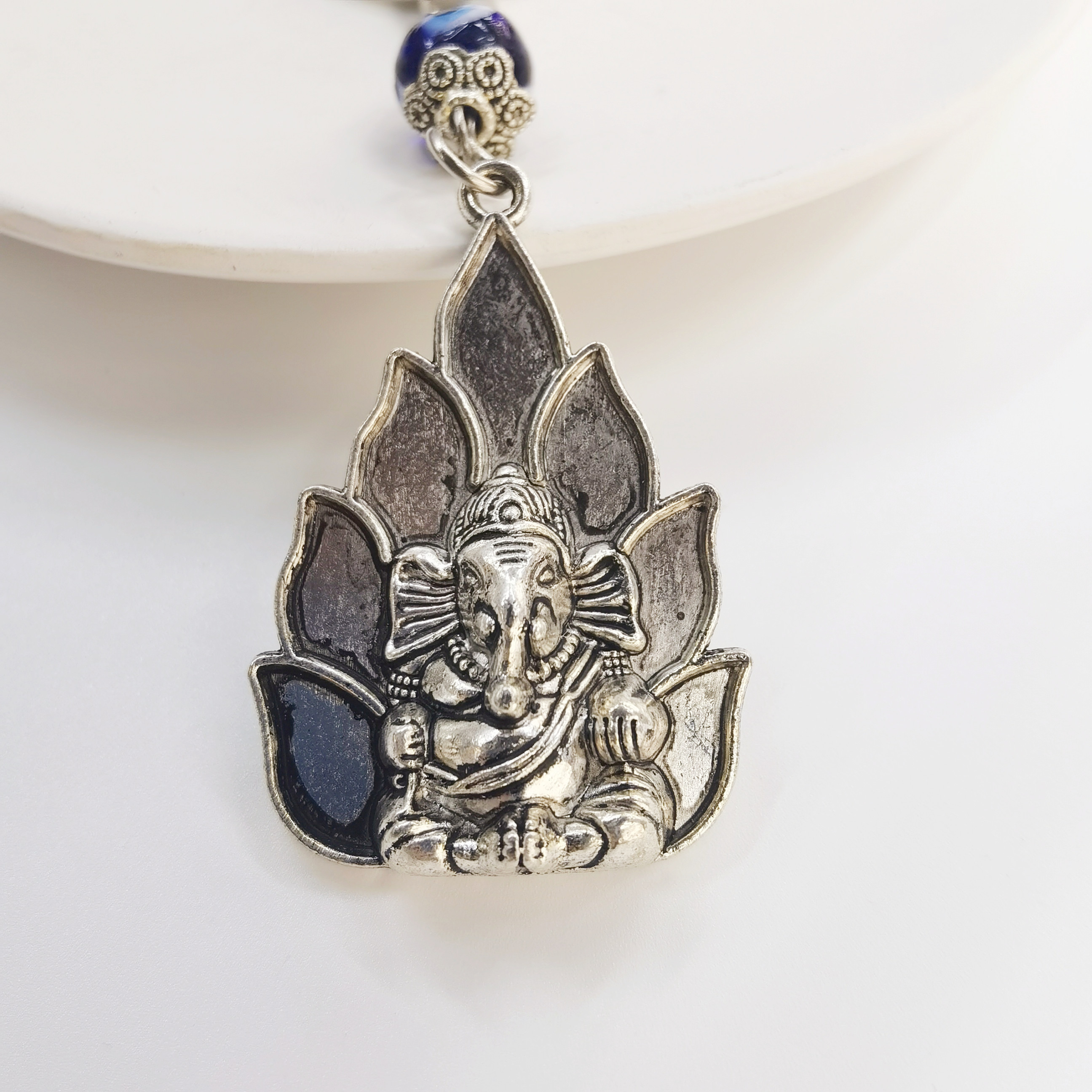 Kirsite Metal CraftsHindu God Ganapati Small Ganesha Lord Laxmi Ganesh Ldol Statue Ganesha Evil Eye Keychain