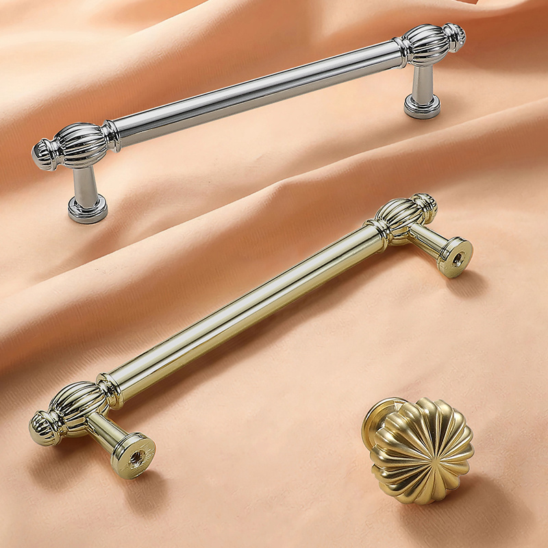 knobs for cabinets and drawers gold bright zinc alloy Cabinet Wardrobe door Handle Kitchen Cabinet Handle