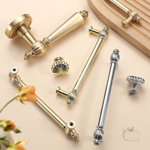 knobs for cabinets and drawers gold bright zinc alloy Cabinet Wardrobe door Handle Kitchen Cabinet Handle