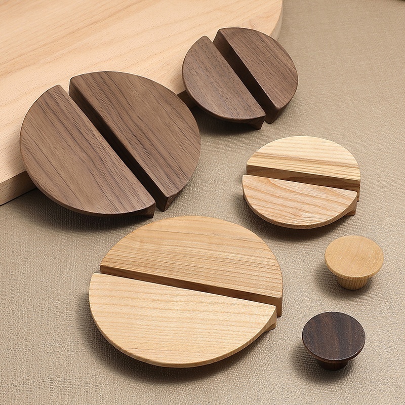 wardrobe door handle kitchen door knobs for cabinets knobs wood cabinet knobs nature style Wooden cabinet handle