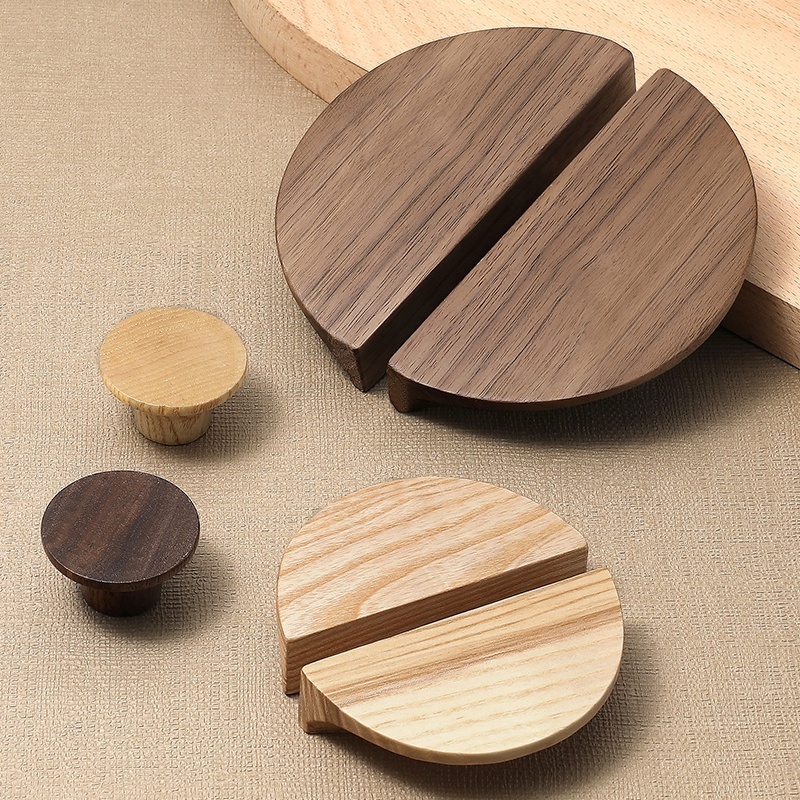 wardrobe door handle kitchen door knobs for cabinets knobs wood cabinet knobs nature style Wooden cabinet handle