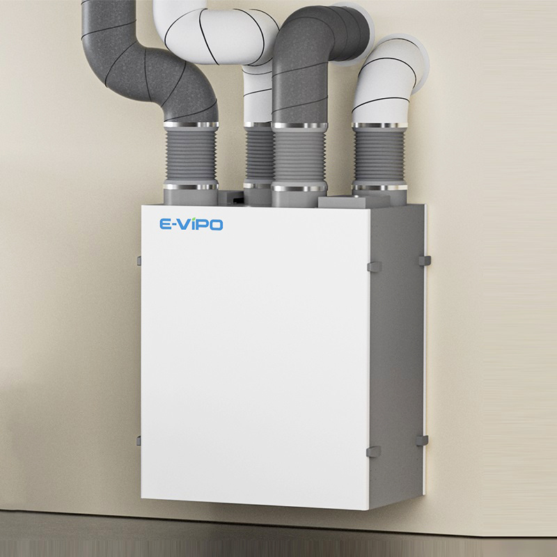 E-VIPO High Efficiency Heat Energy Recovery Ventilation Residential Hvac System Bypass Freecooling Auto Erv Hrv Air Recuperator