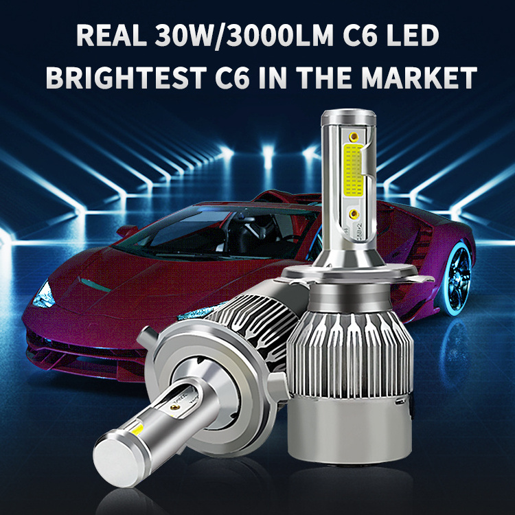 auto lighting system Super brightest Auto Car  fog lights bulb C6 led headlight 9012 5202 H16  H15 Led