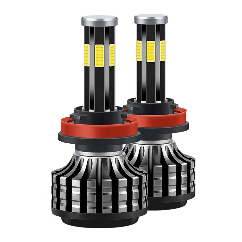 New High Lumens Cob 9005 9006 H11 canbus led light car D8 Led Headlight 12v 6 8 10 sides 9005 9006 H7 H11 H4 led headlight bulb