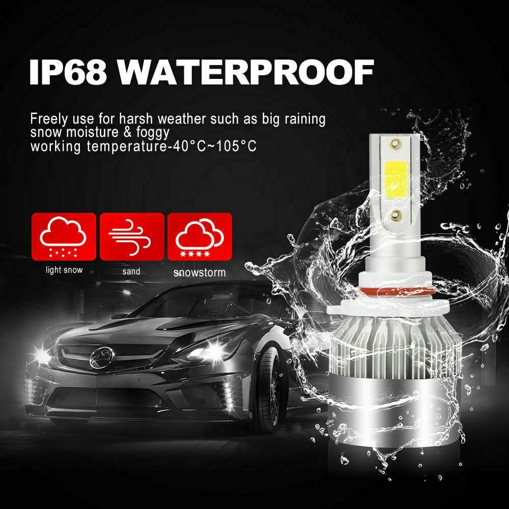 36W 8000LM 6000K HB3 HB4 880 H11 H7 H13 9005 9006 High power chip C6 LED Headlight Bulbs