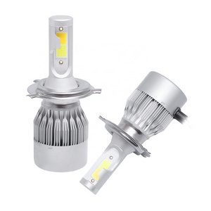 Factory Price 36W 3800LM COB yellow 8000 lumen motorbike Led H4 All in One Led H4 Car Led Headlight dual color C6 6000K