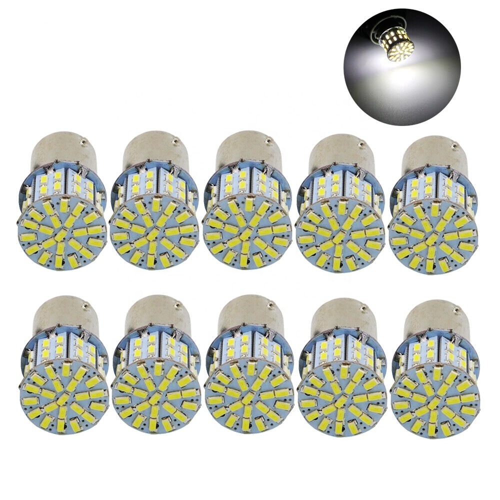 BA15S 1156 BAY15D 1157 Car Tail Stop Brake Light White 6000K 12V 3014 50SMD LED car Interior Bulb