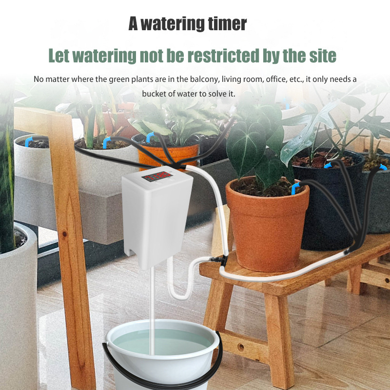 New Smart Drip Irrigation System Automatic Watering Timer Device Home Sprinkler Potted Plant Flower Water Pump Controller