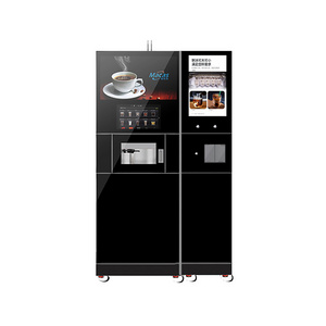 Iced Freshly Ground Coffee Vending Machine with Big Touch Screen with Ice Maker