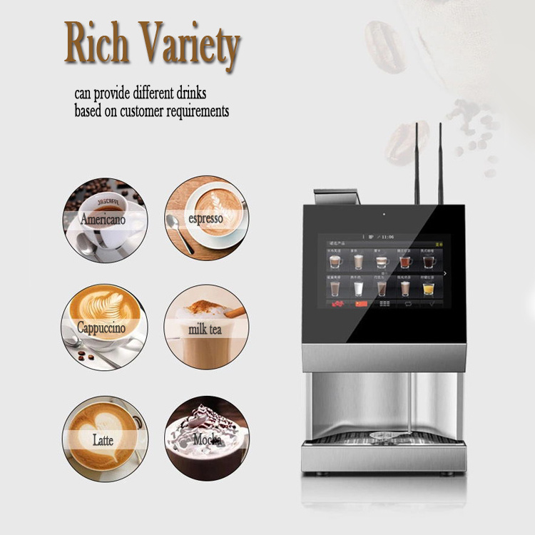 Instant coffee vending machine coin buy coffee espresso latte automatic instant espresso machine & milk tank