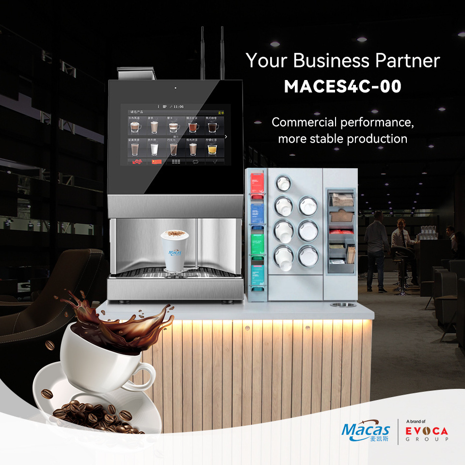 EVOACAS Commercial Automatic Espresso Coffee Machine Touch Screen Cafetera from China Coffee Making Equipment