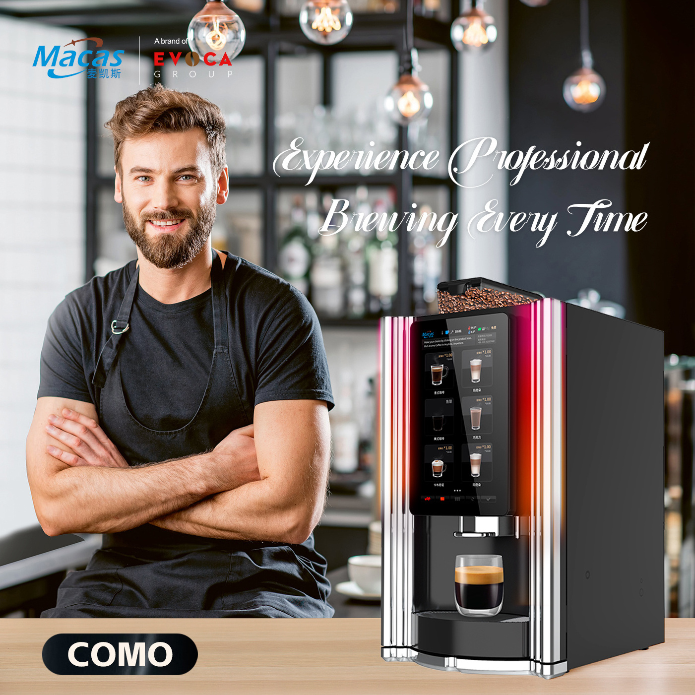 Touch Screen Cappuccino Latte Mocha Tea Vending Machine Freshly Ground Coffee for Hot Drinks 9 Beverages for Tea Lovers