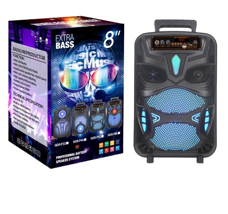 Promotion portable mini 8 inch gadgets small gift speaker, ambient light, outdoor or home use karaoke