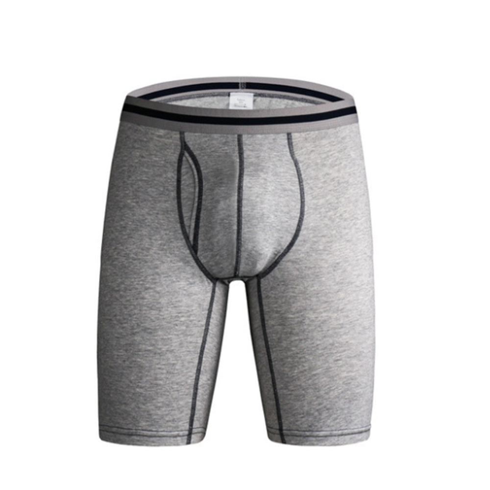 wholesale men's long leg classic fly open underwear regular boxer briefs for men