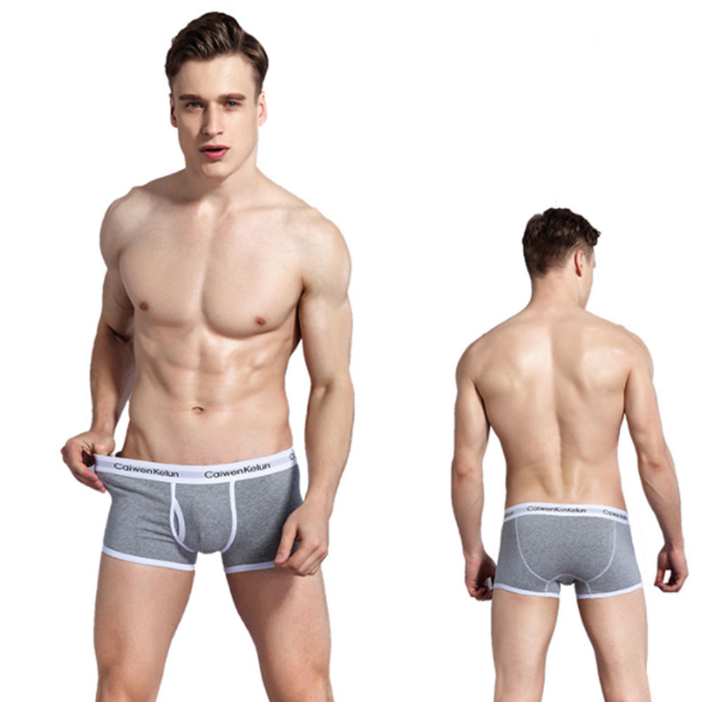 Custom logo your own brand sexy underwear young men organic cotton boxer briefs