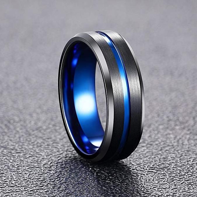 Wholesale 8mmTungsten Carbide Ring Matte Finish Beveled Wedding Engagement Anniversary Ring Band for Women  Men