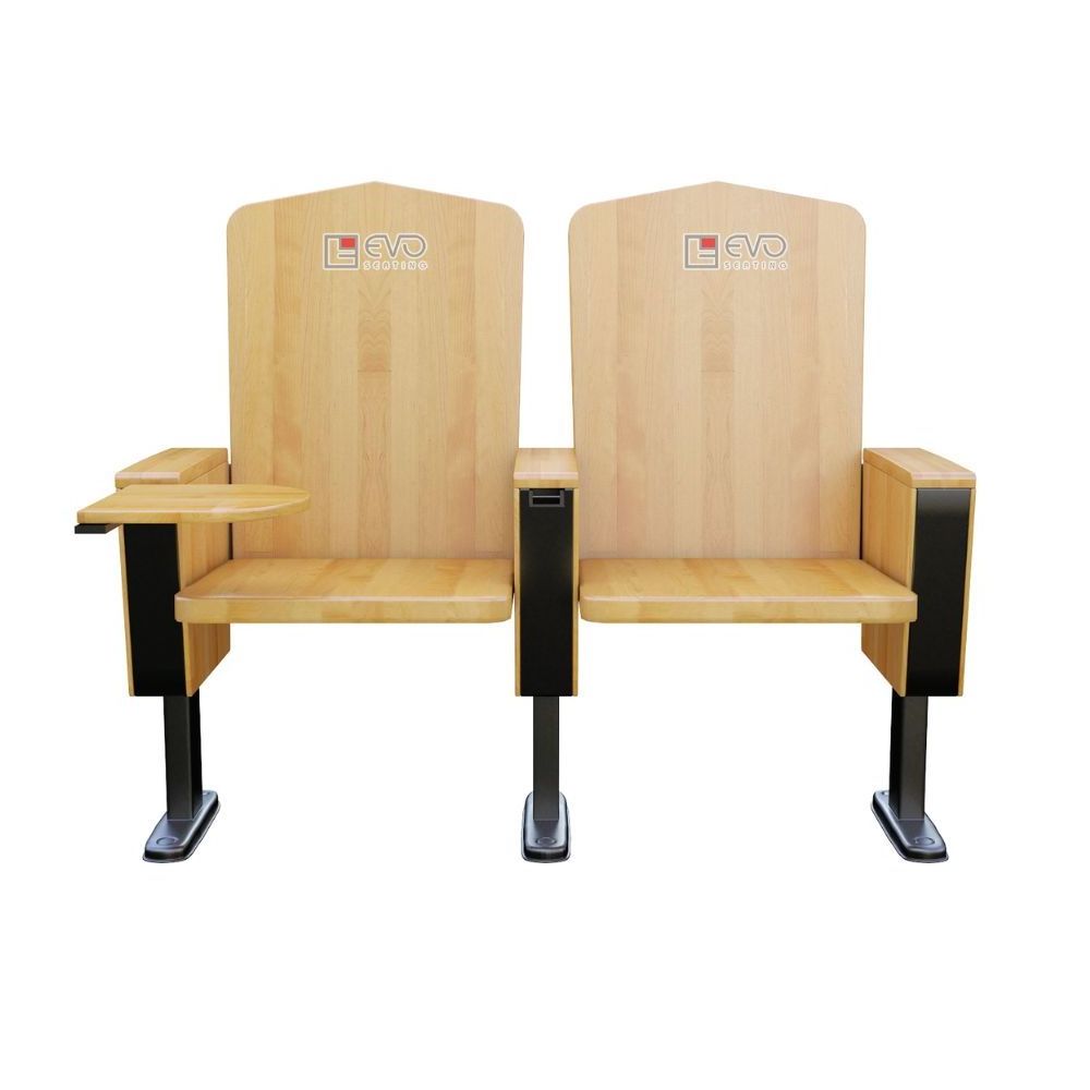 Wholesale EVO2203B  Modern Durable Cushion Seat Metal Legs Wooden Seat Church Chair School