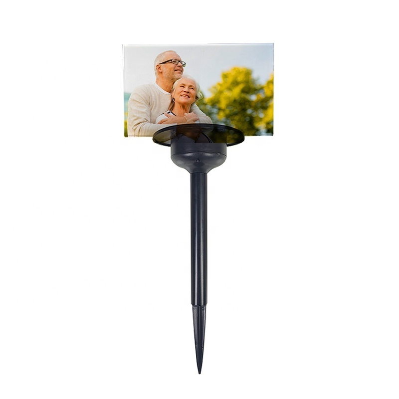 DIY Design Outside Decoration Yard Signs Customized Logo Memorial Grave Lights Sublimation Blank Solar Garden Light