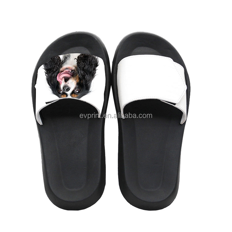 New Arrival Customized Logo Printable Adjustable Slides Sandals Sublimation Blank Slide Slipper