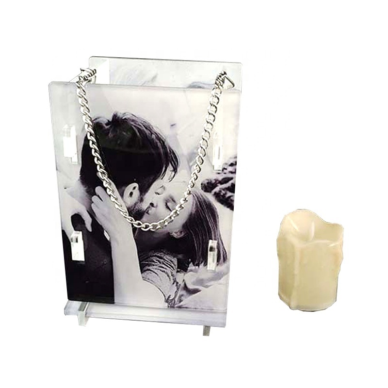 2023 New Customized Logo Printable Memorial Candle Lantern Hanging Lantern Sublimation Blank Acrylic Lantern