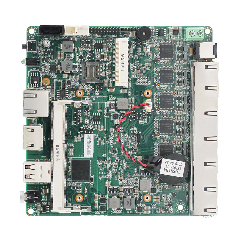 6 lan ports firewall router High Performance mini pc motherboard with J1900 processor support EMMC