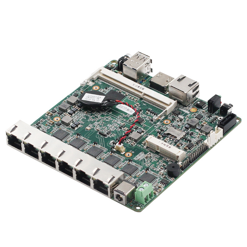 6 lan ports firewall router High Performance mini pc motherboard with J1900 processor support EMMC