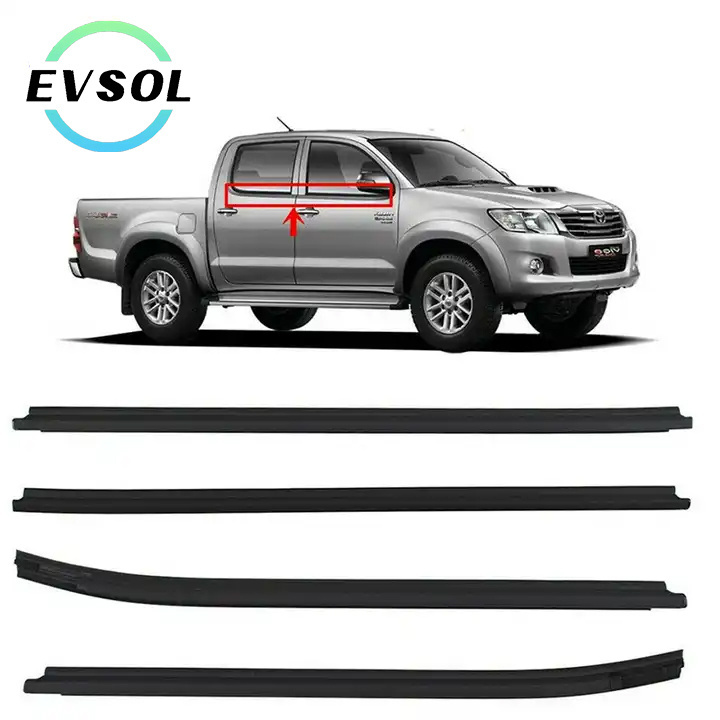 Car Door Outer Seal Belt 68161-0K010 Rubber Window Weatherstrip Moulding Strip For Toyota Hilux Vigo 2005-2015