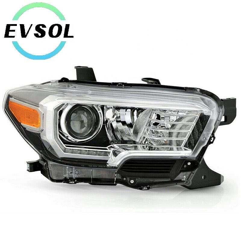 High Quality Auto Lighting System Car HEAD LAMP Semi-Black led DRL Headlight For Toyota Tacoma 2016 2017 2018 2019 USA Type