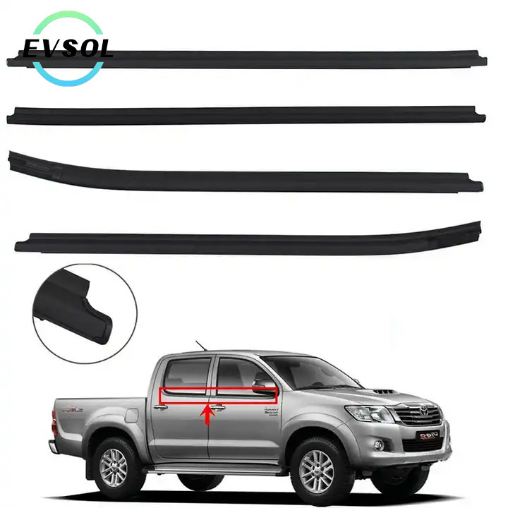 Car Door Outer Seal Belt 68161-0K010 Rubber Window Weatherstrip Moulding Strip For Toyota Hilux Vigo 2005-2015