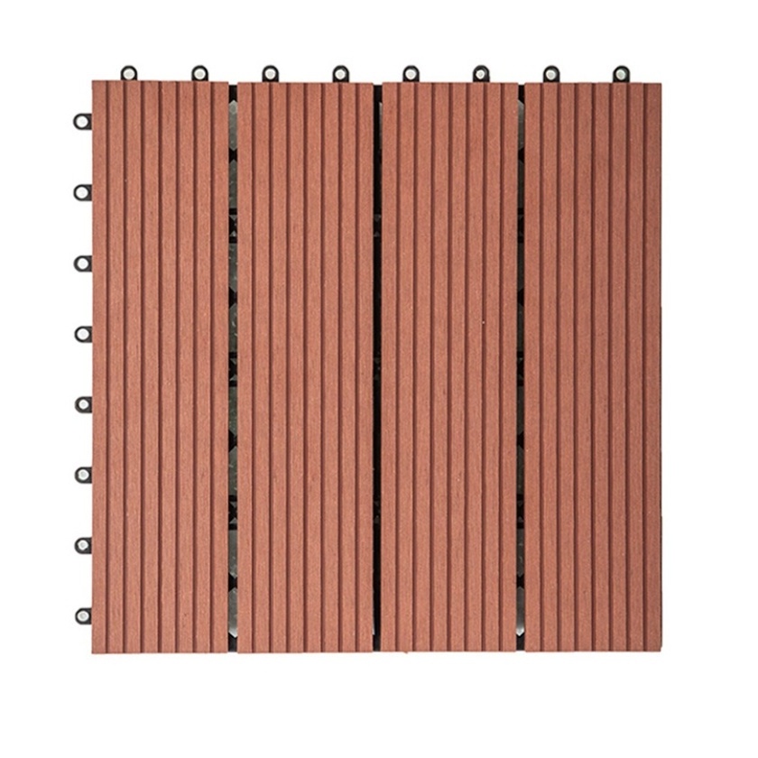 Interlocking Outdoor Deck Tiles WPC DIY Floor Wood Plastic Tiles