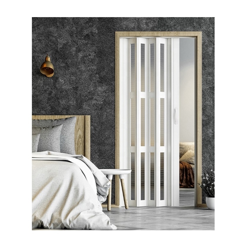 PVC Harmonika Porte Wooden Sliding Door