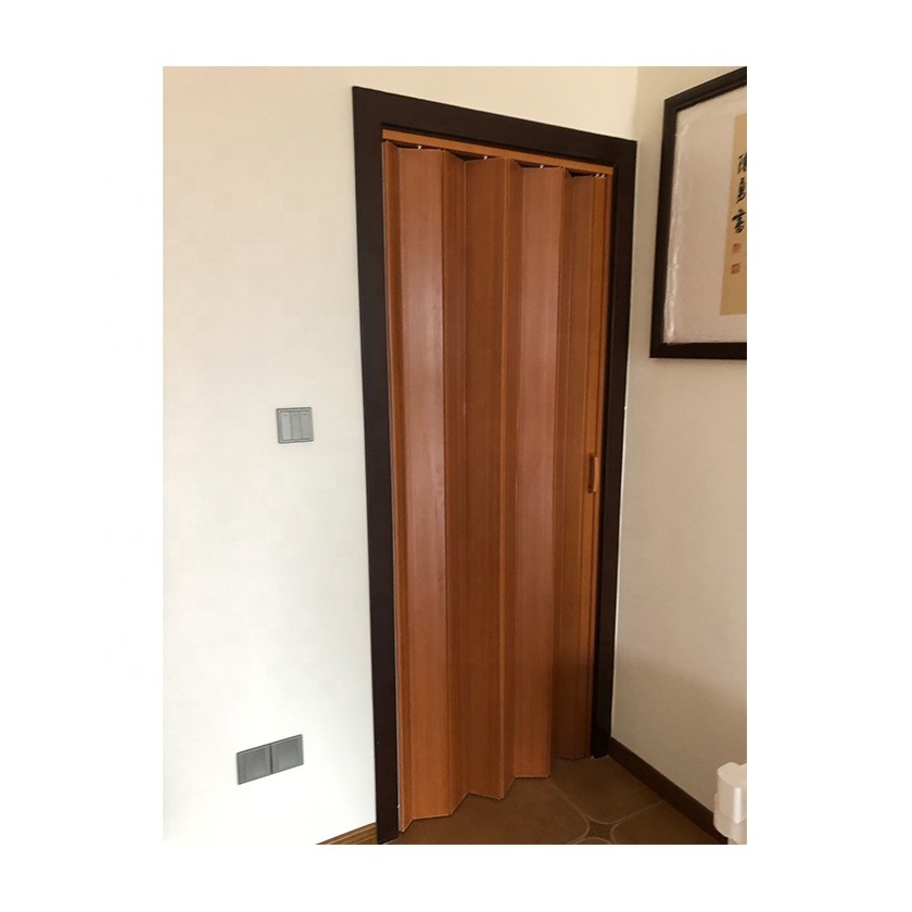 PVC Harmonika Porte Wooden Sliding Door