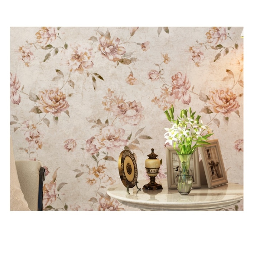 Cheap Non-woven  Wall Paper 3D Bedroom Wallpaper